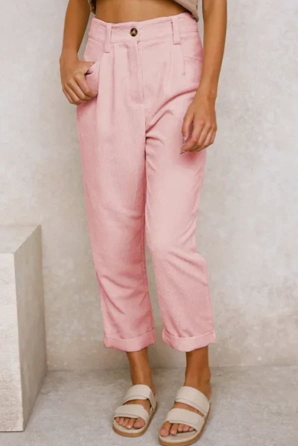 Bex | Women's Tailored Wide Leg Pants — Pink