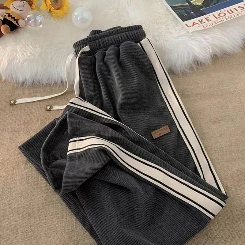 Bexlee | Women's Tailored Striped Wide Leg Corduroy Pants — 2