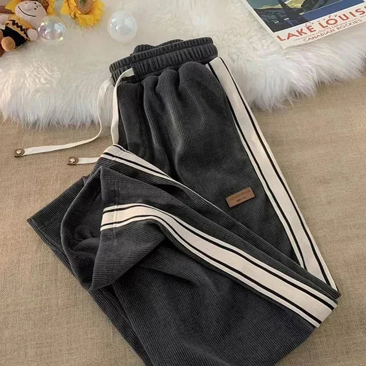 Bexlee | Women's Tailored Striped Wide Leg Corduroy Pants — 2