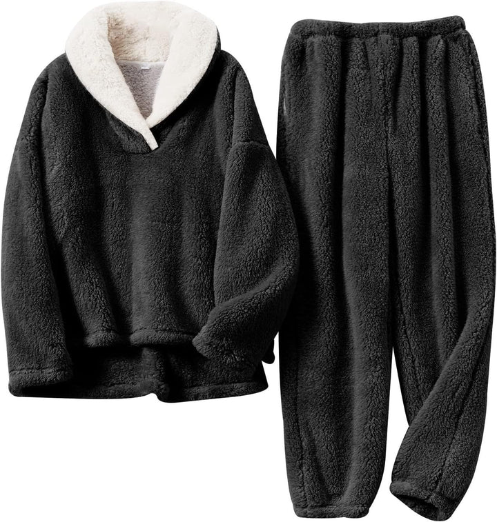 Bexleyvia | Women's Two-Piece Matching Lounge Set — Black