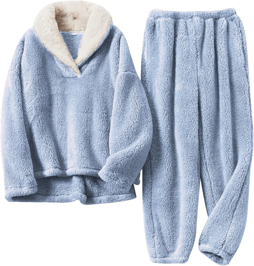 Bexleyvia | Women's Two-Piece Matching Lounge Set — Blue