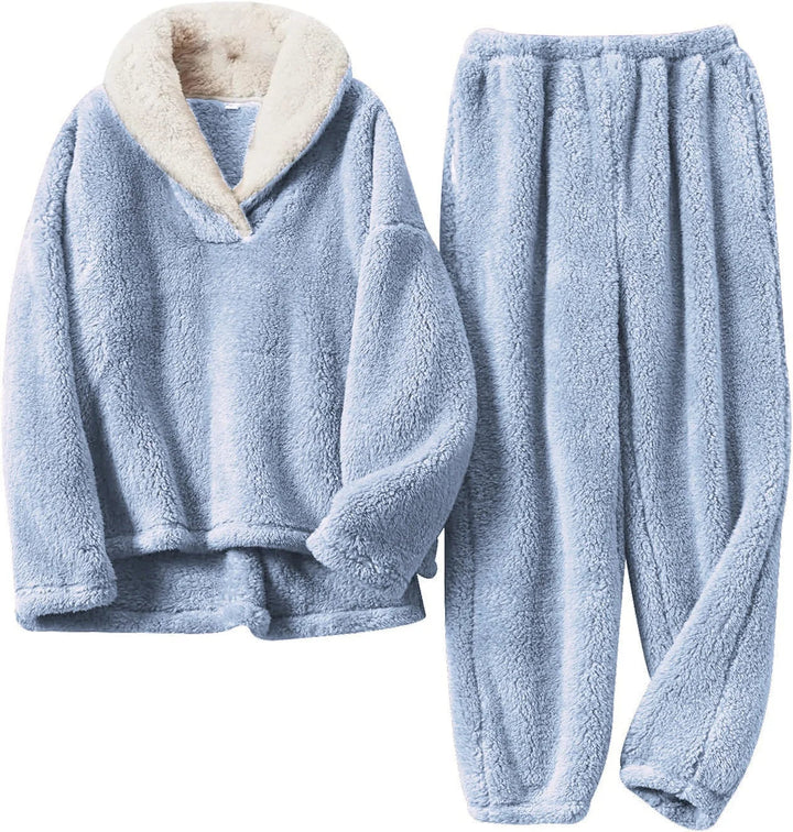 Bexleyvia | Women's Two-Piece Matching Lounge Set — Blue