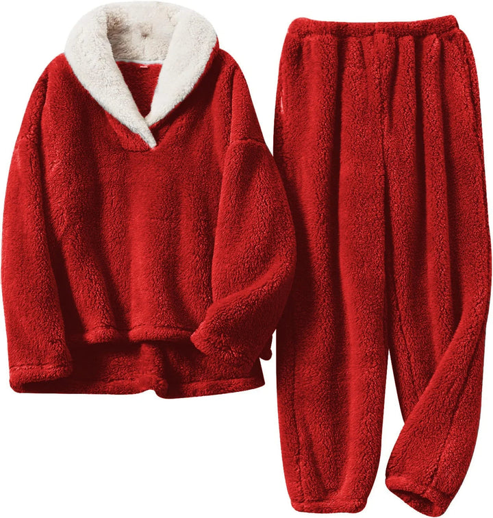 Bexleyvia | Women's Two-Piece Matching Lounge Set — Claret