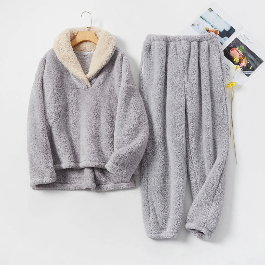 Bexleyvia | Women's Two-Piece Matching Lounge Set — Light Gray