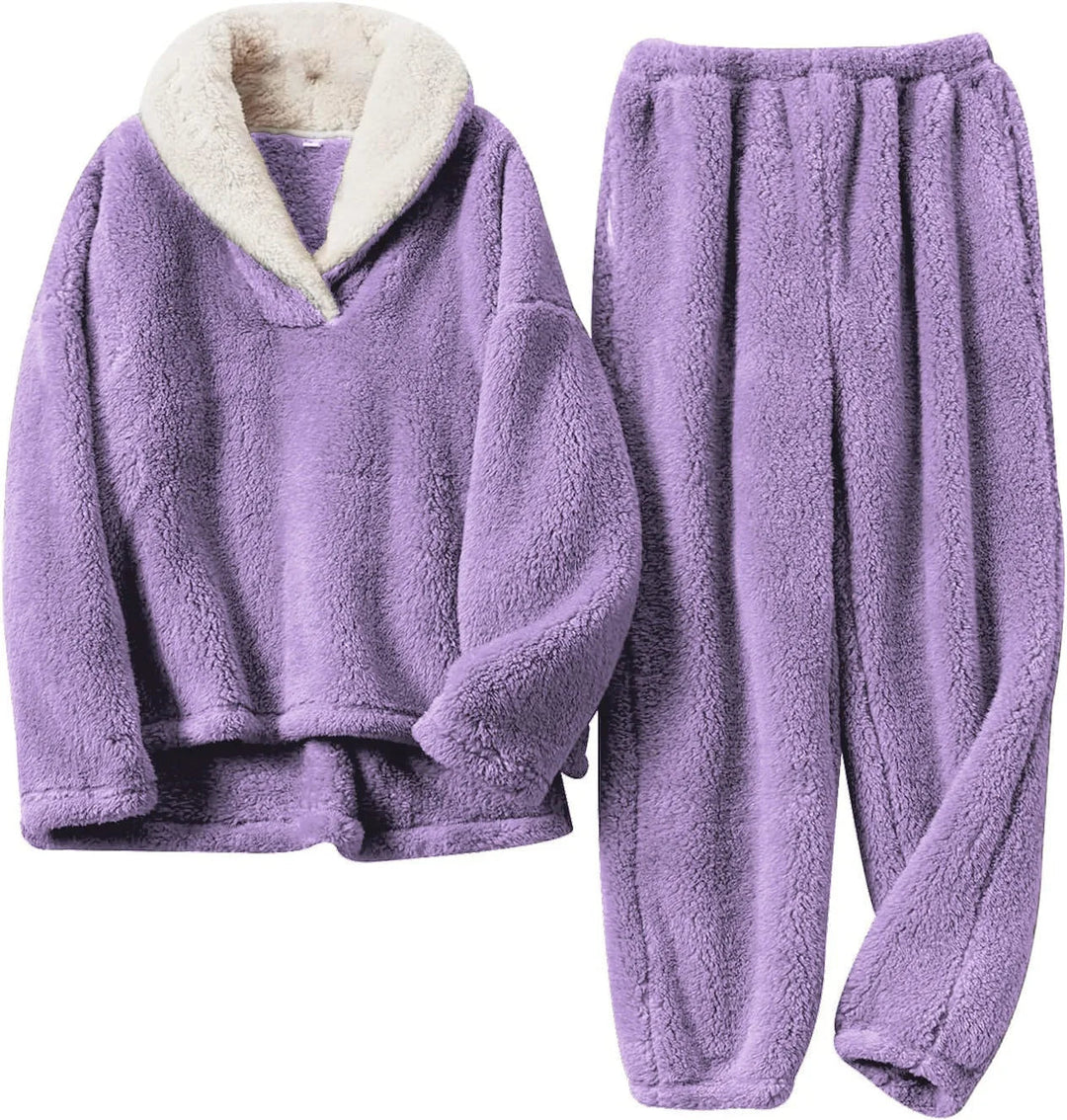 Bexleyvia | Women's Two-Piece Matching Lounge Set — Purple