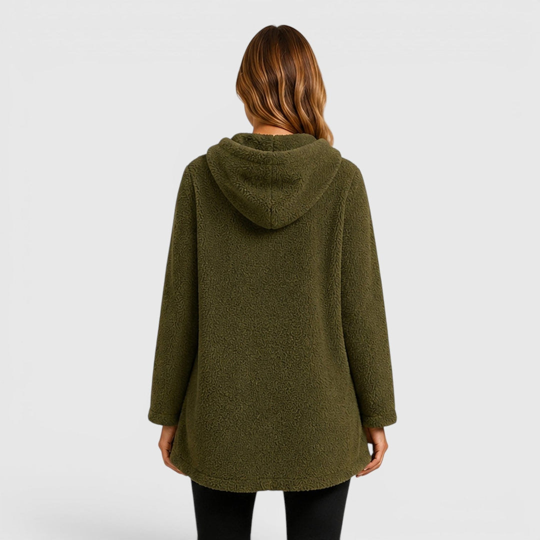 Bexoria | Women's Casual Stretch Fleece Hoodie Tunic Top — 2