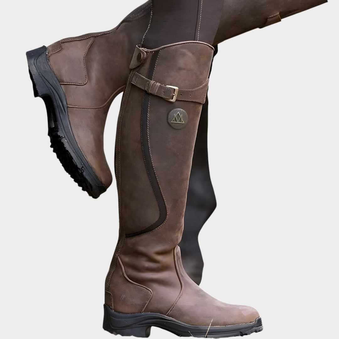 Bivra | Women's Leather Knee High Boots Outdoor Waterproof — 1
