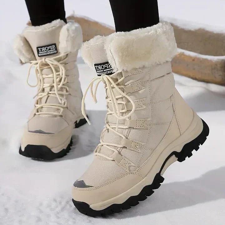 Blisse | Women's Waterproof Boots Faux Fur — Beige