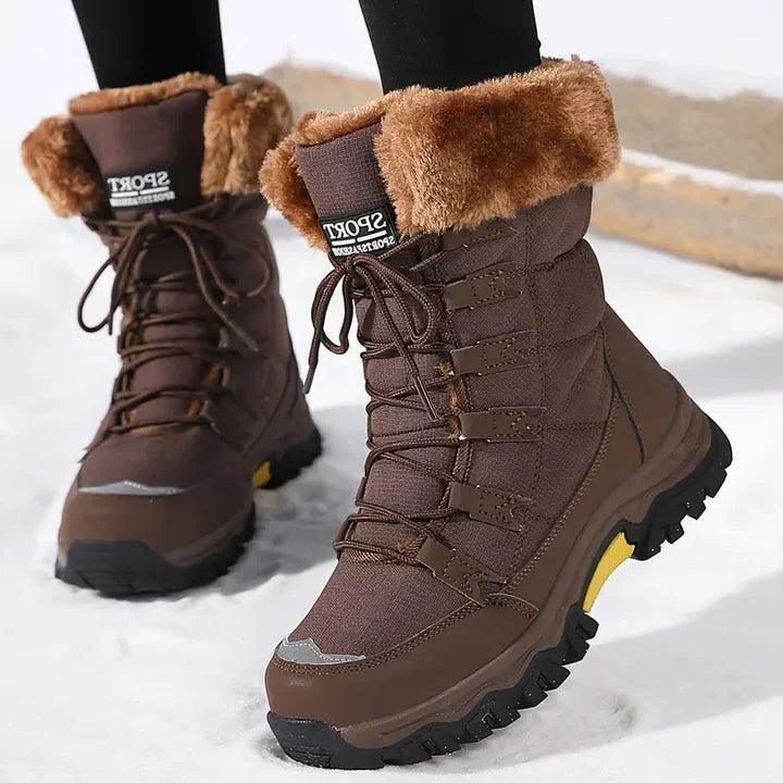 Blisse | Women's Waterproof Boots Faux Fur — Brown