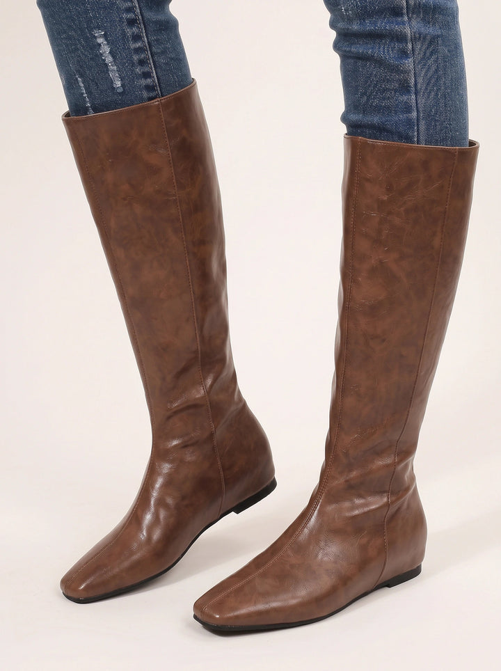 Blyra | Women's Knee-High Flat Boots — 1