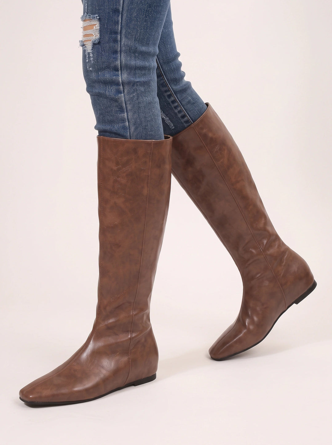 Blyra | Women's Knee-High Flat Boots — 2