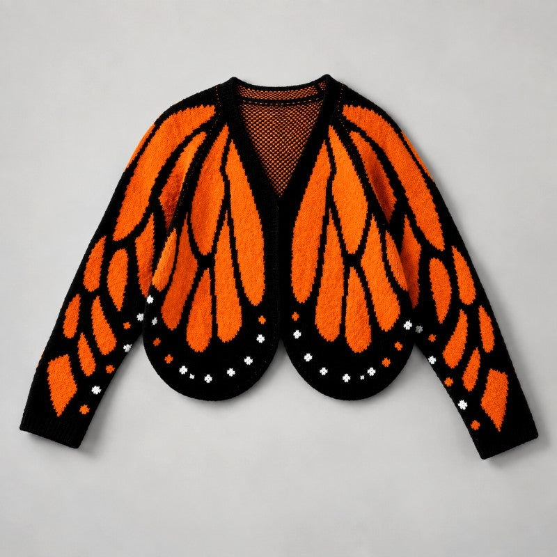 Blyss | Women's Cozy Knit Cardigan — Orange