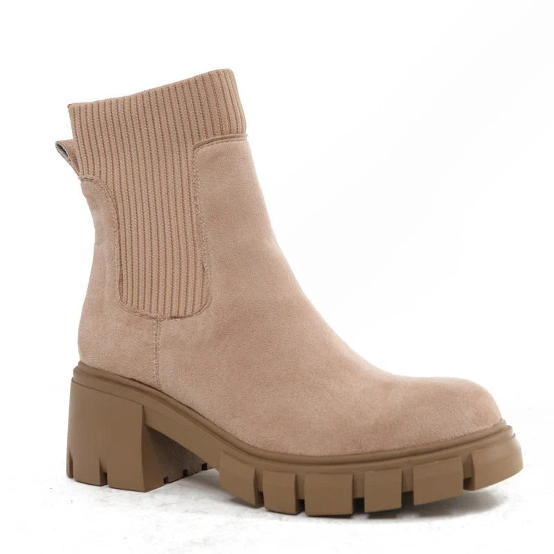 Alberta Block Heel Slip-On Chelsea Shoes for Women