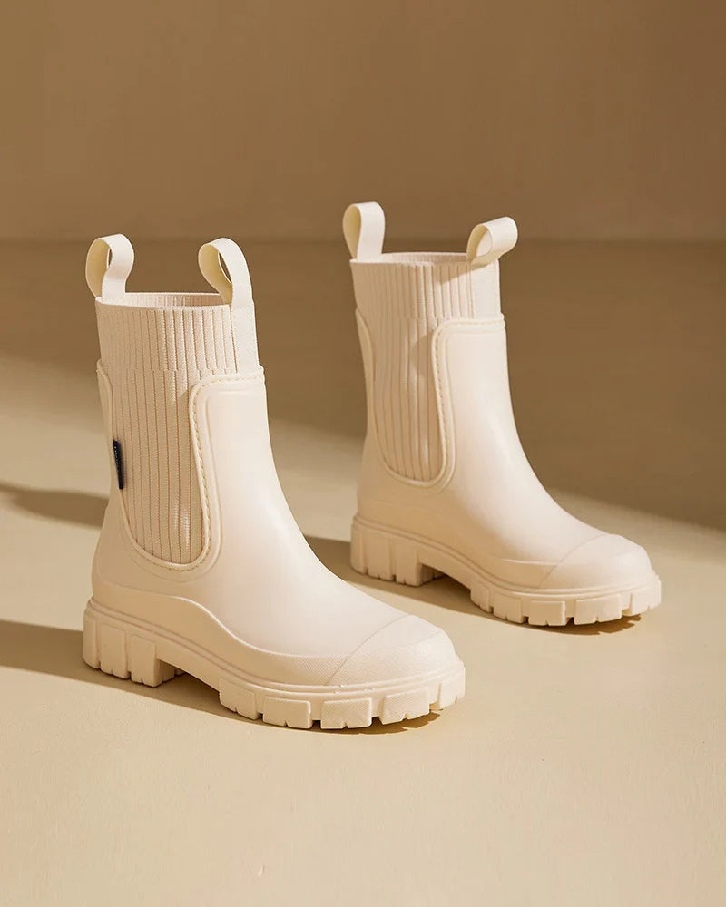 Willa Wedge Heel Lug Sole Boots for Women
