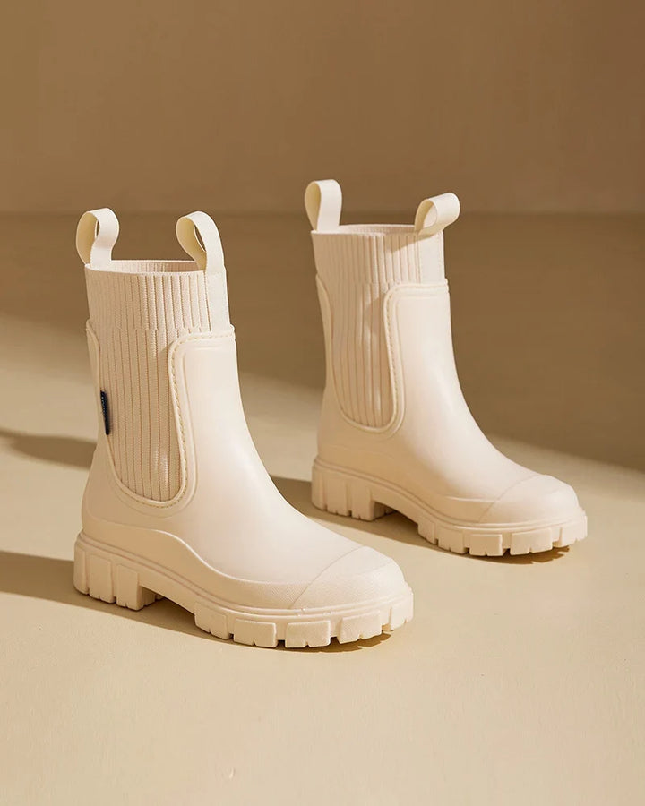 Willa Wedge Heel Lug Sole Boots for Women
