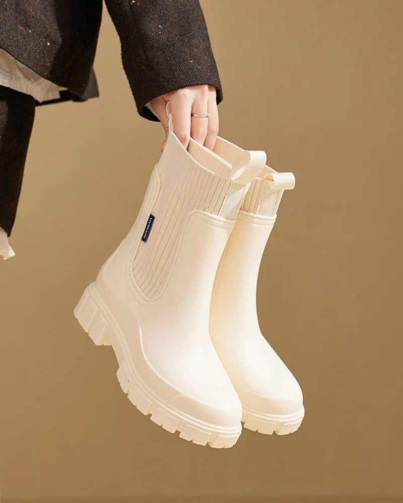 Willa Wedge Heel Lug Sole Boots for Women — photo 4