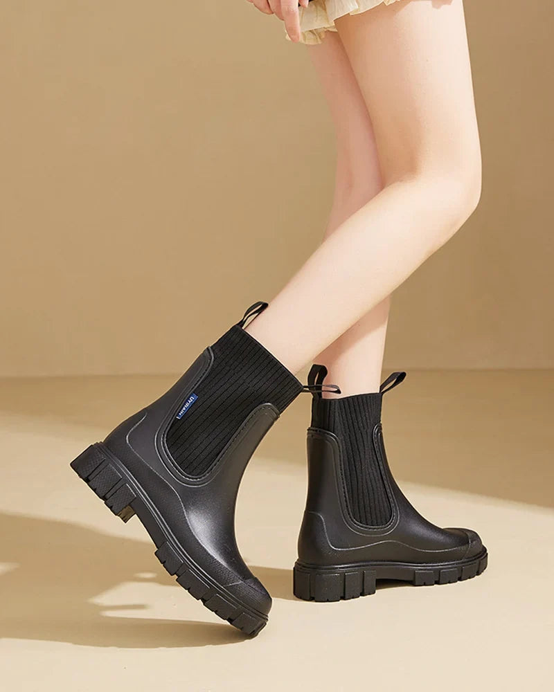 Willa Wedge Heel Lug Sole Boots for Women — photo 7