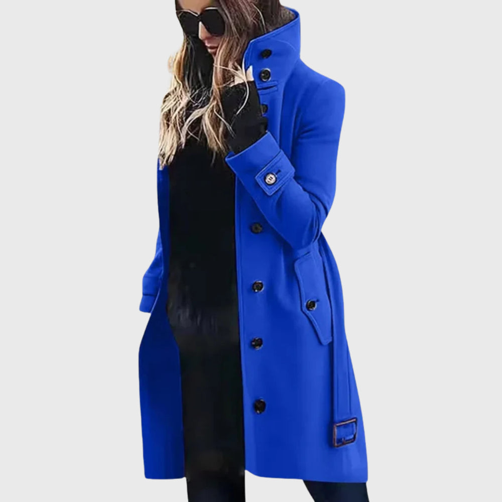 Boyle | Women's Longline Coat — Blue