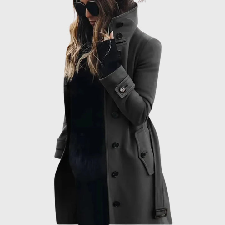 Boyle | Women's Longline Coat — Dark Gray