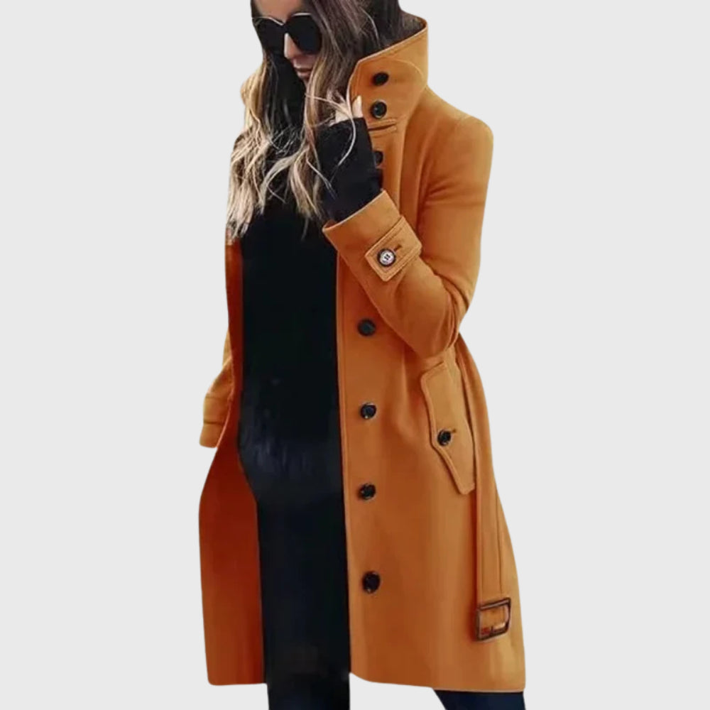 Boyle | Women's Longline Coat — Orange