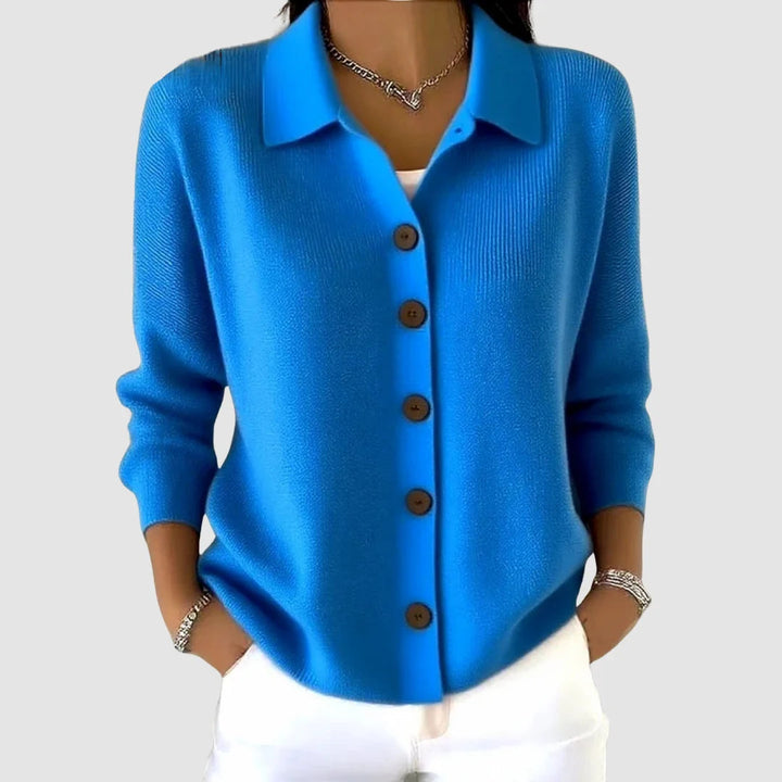 Braelynn | Women's Knit Cozy Cardigan Sweater — Blue