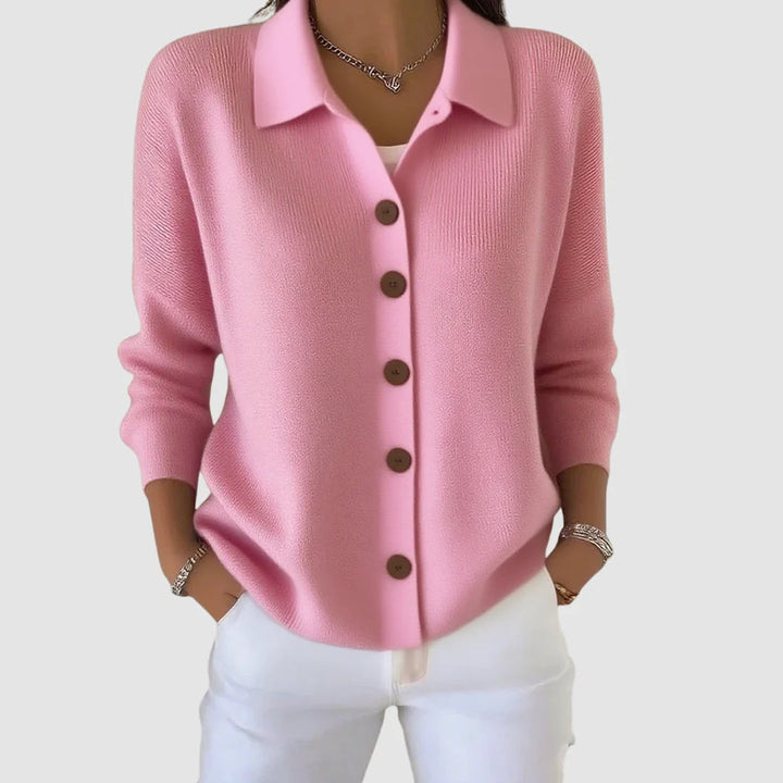 Braelynn | Women's Knit Cozy Cardigan Sweater — Pink