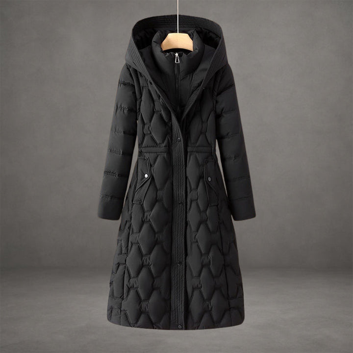 Brandt | Women's Longline Hooded Down Coat — Black