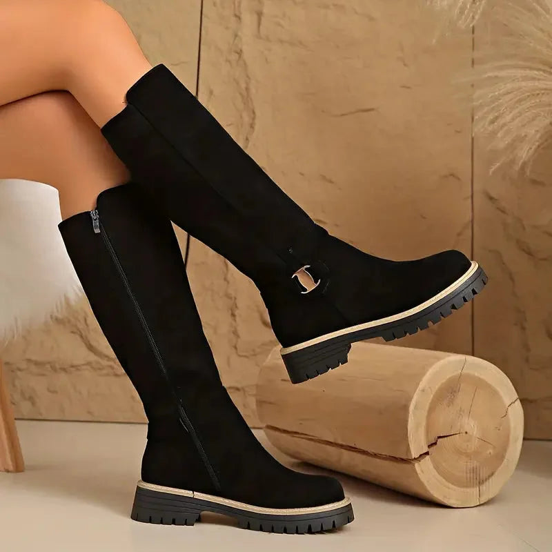 Kestrel Knee High Lug Sole Boots for Women