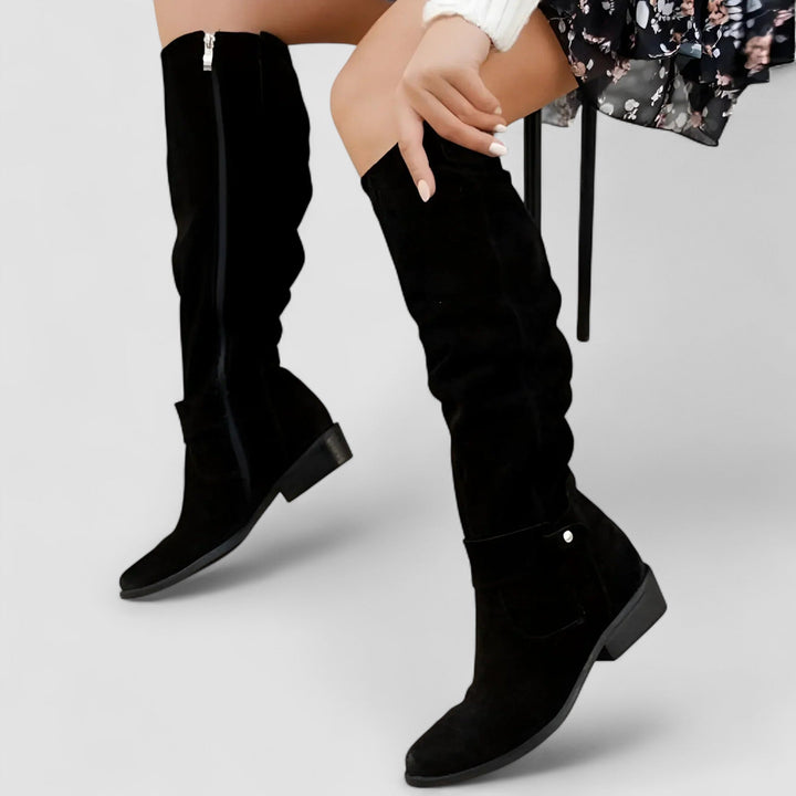 Sabine Knee-High Block Heel Boots for Women — photo 6