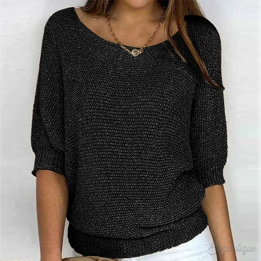 Brenna | Women's Cozy Elegant Sweater — Black
