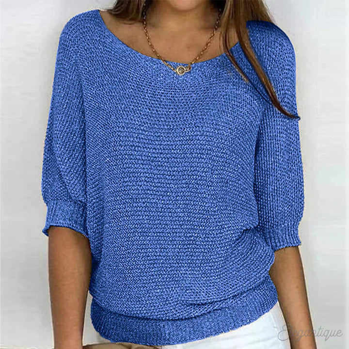 Brenna | Women's Cozy Elegant Sweater — Blue