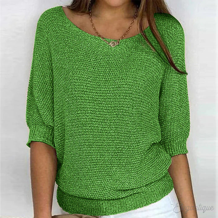 Brenna | Women's Cozy Elegant Sweater — Green