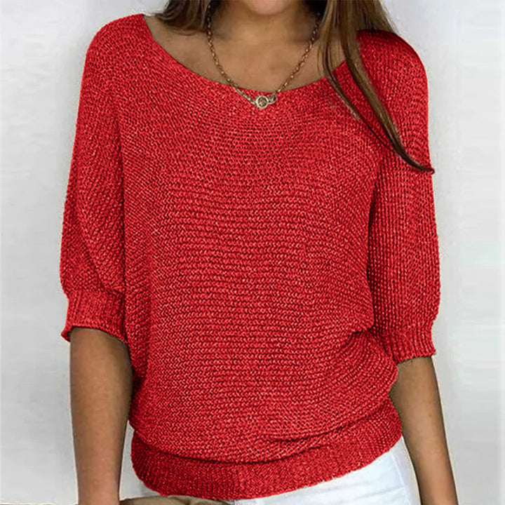Brenna | Women's Cozy Elegant Sweater — Red