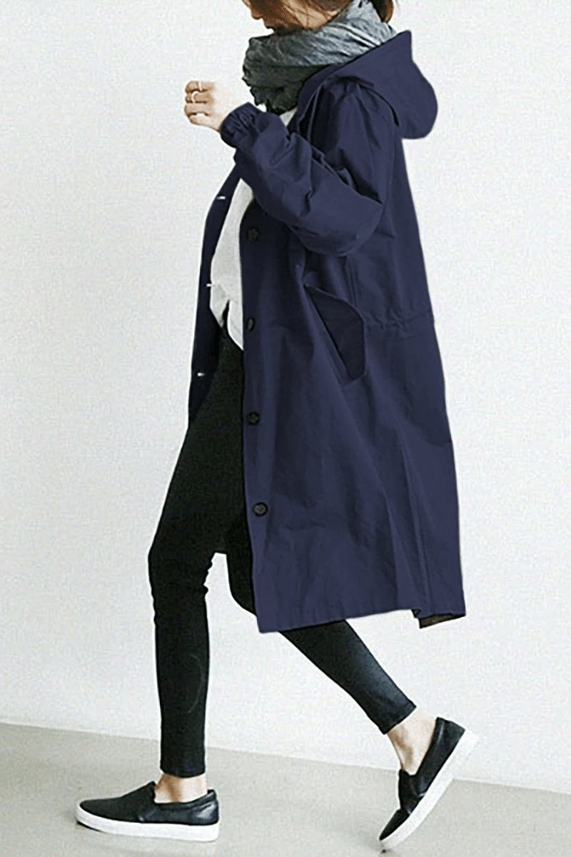 Brevoria | Women's Lightweight Waterproof Windbreaker for All-Day Comfort Jacket — Navy Blue