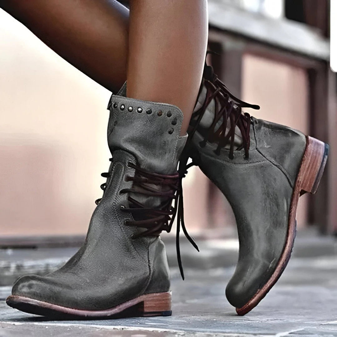 Brexley | Women's Brown Boots — Gray