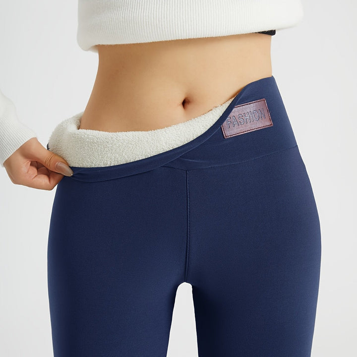 Briellae | Women's Wide-Leg Tailored high-waist Cozy leggings — Navy