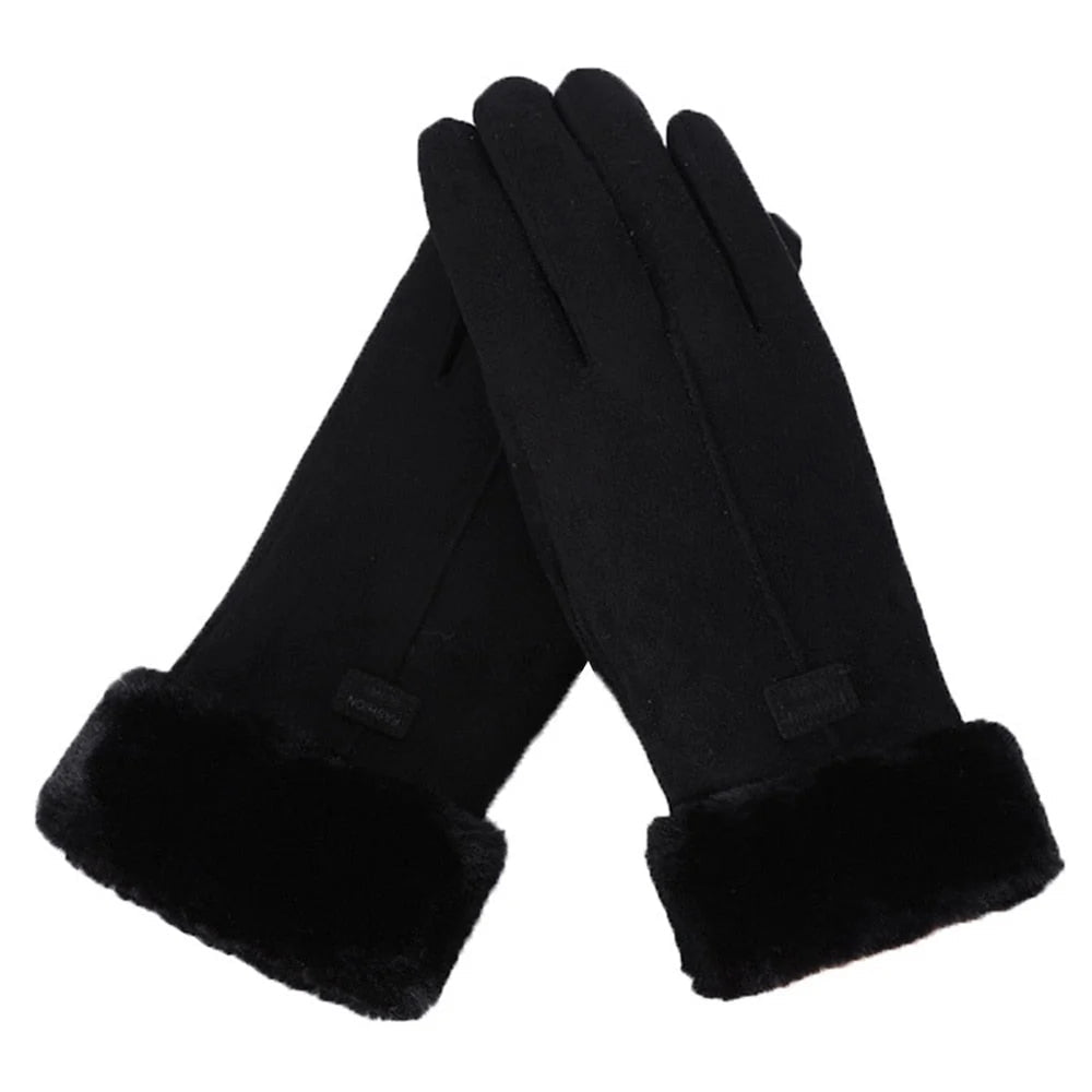 Brietta | Women's Casual Stretch Fleece Lined warm Top — Black