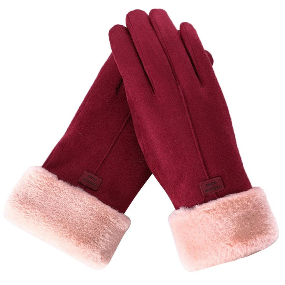 Brietta | Women's Casual Stretch Fleece Lined warm Top — Red