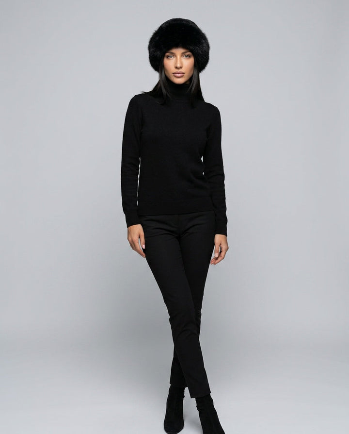 Briggs | Women's Casual Stretch Faux Fur Beanie with Ear Coverage Top — 2