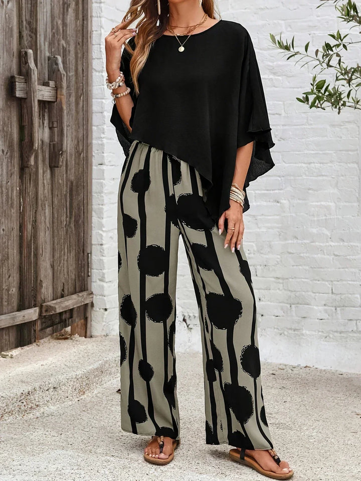 Cecily Elastic Waist Wide-Leg Sets for Women — photo 3