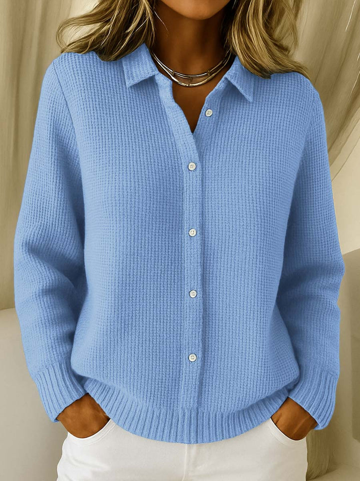 Rhiannon Collared Button Knit Sweaters for Women