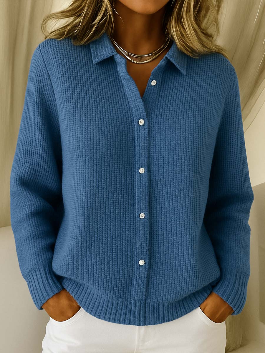 Rhiannon Collared Button Knit Sweaters for Women — photo 4