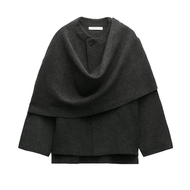 Ursulina Oversized Draped Cape Coats for Women — photo 6