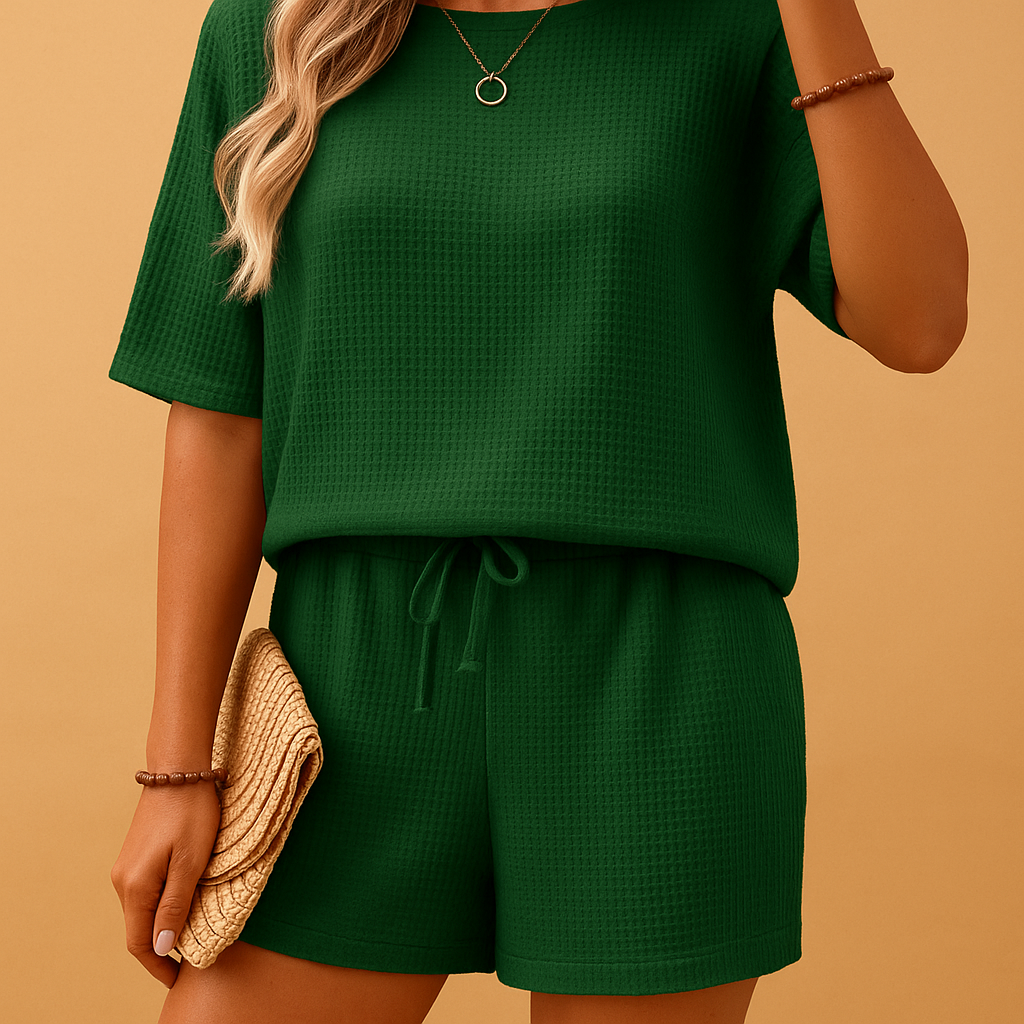 Yolanda Relaxed Lounge Top and Shorts Sets for Women — photo 3
