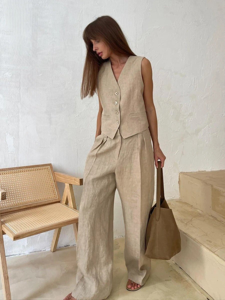 Zenobia Wide-Leg Two-Piece Set Sets for Women