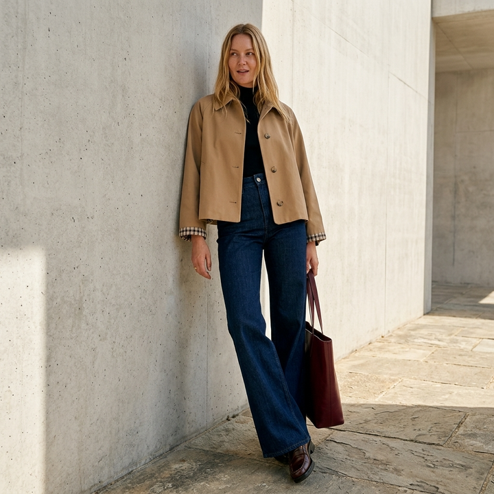 Ottilie Cropped Trench Jacket Coats for Women — photo 3