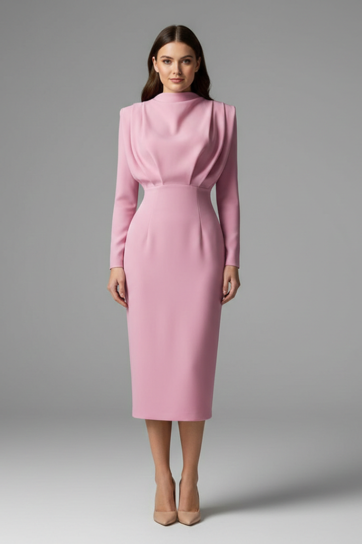 Aveline Long Sleeve Sheath Midi Dresses for Women — photo 2