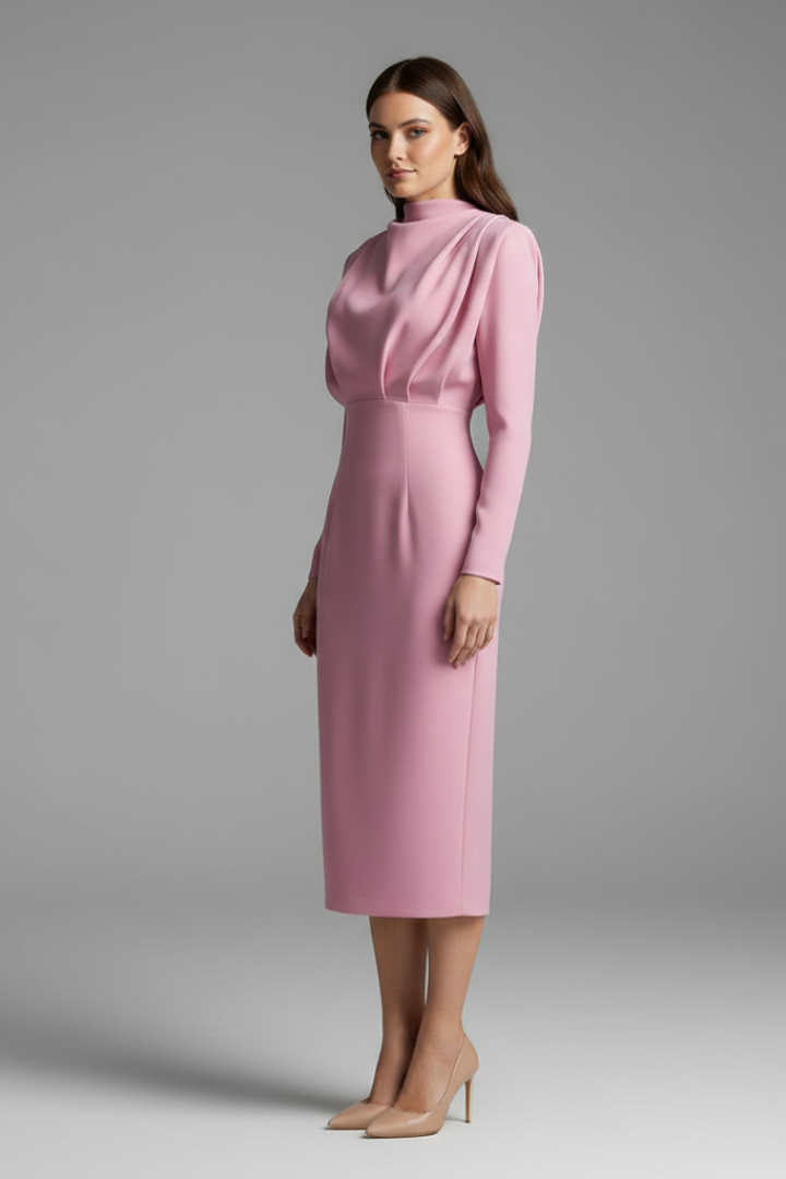 Aveline Long Sleeve Sheath Midi Dresses for Women — photo 5