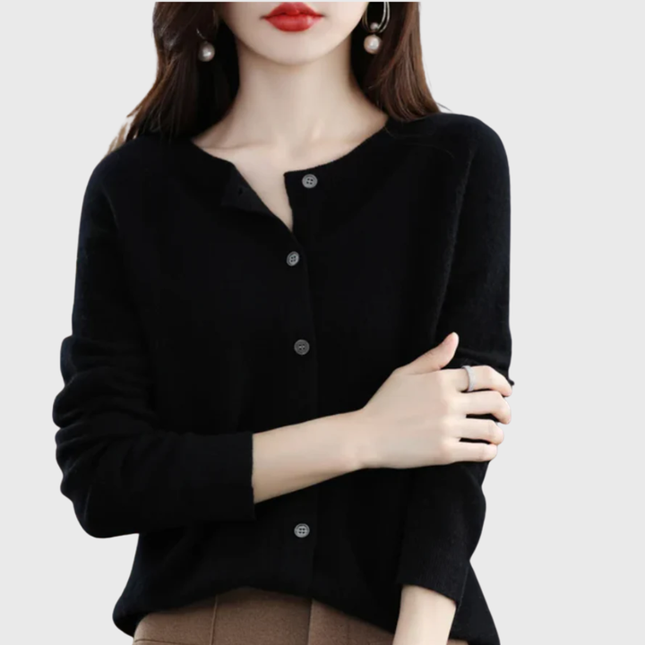 Lisbeth Button Front Knit Layer Sweaters for Women — photo 2