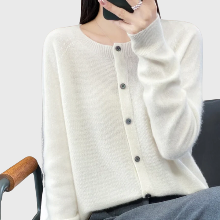 Lisbeth Button Front Knit Layer Sweaters for Women — photo 5